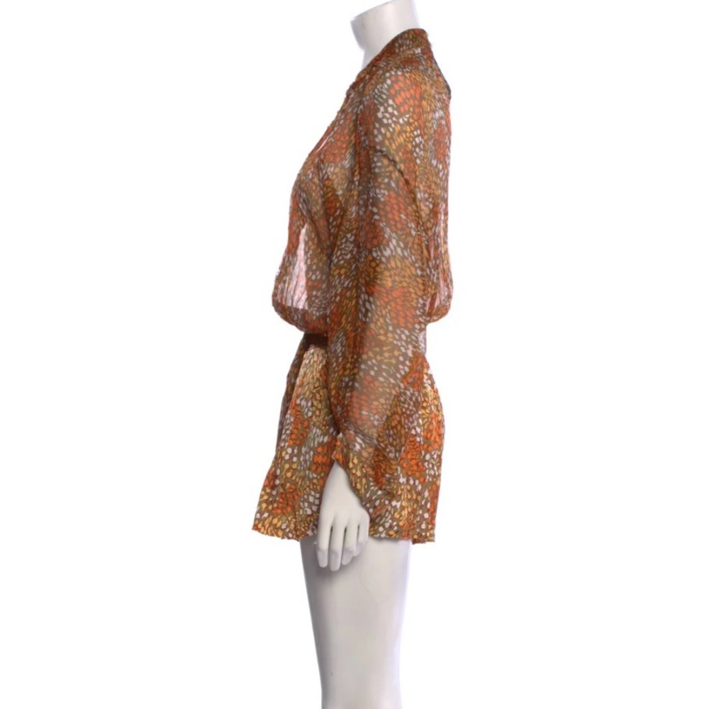 Poupette St Barth Silk Printed Short Romper Jumpsuit size XS - Picture 3 of 12